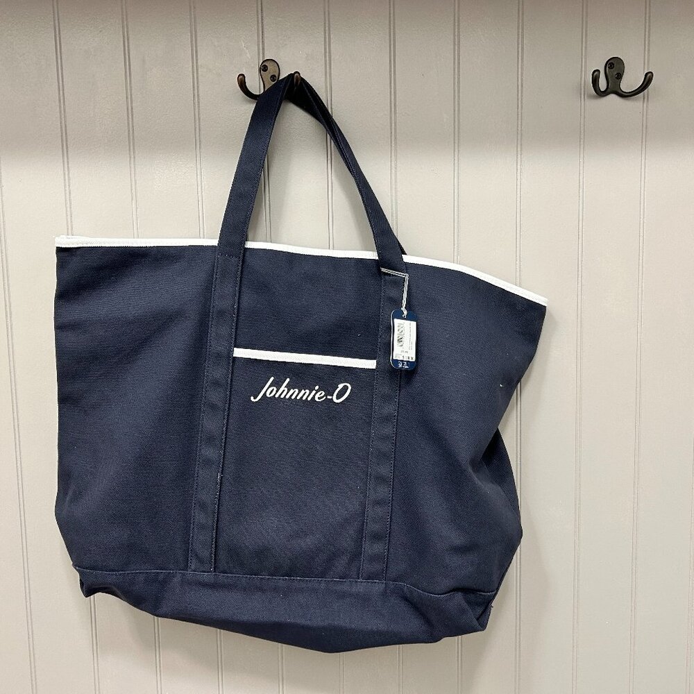 NWT navy canvas Johnnie O bag